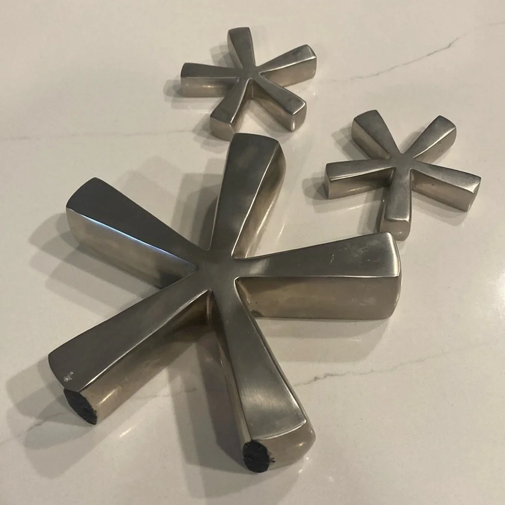 Silver Metal Asterisk Paper weight set
